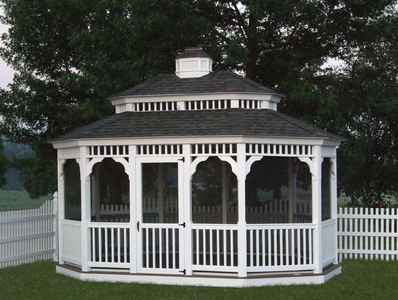 12x16 Vinyl Oval Gazebo