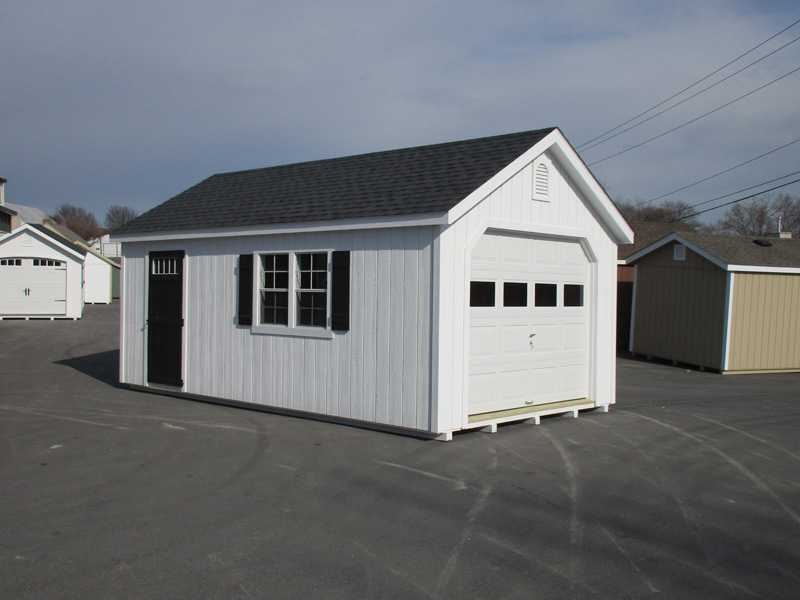 12x21 Wood Workshop Garage 7" overhang