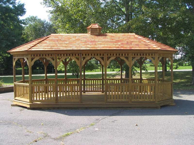 Oval Gazebo Heavy Timber