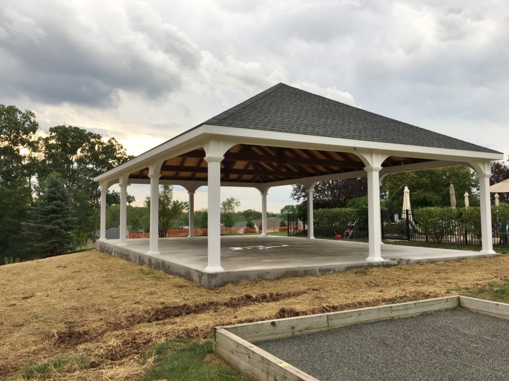 30x45 Montford Vinyl Pavilion With Timber Frame Roof System