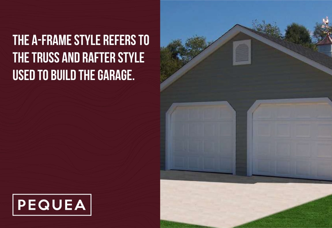 a-frame garages refers to the truss and rafters