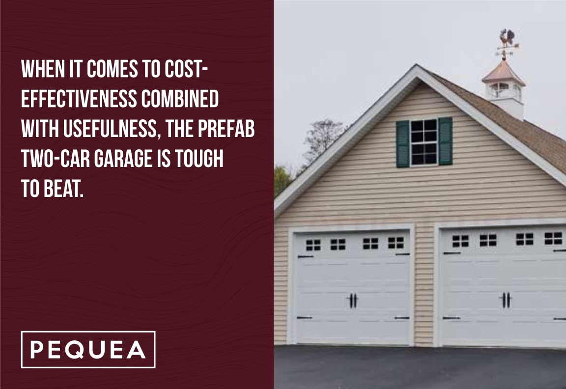 prefab 2 car garages are cost effective
