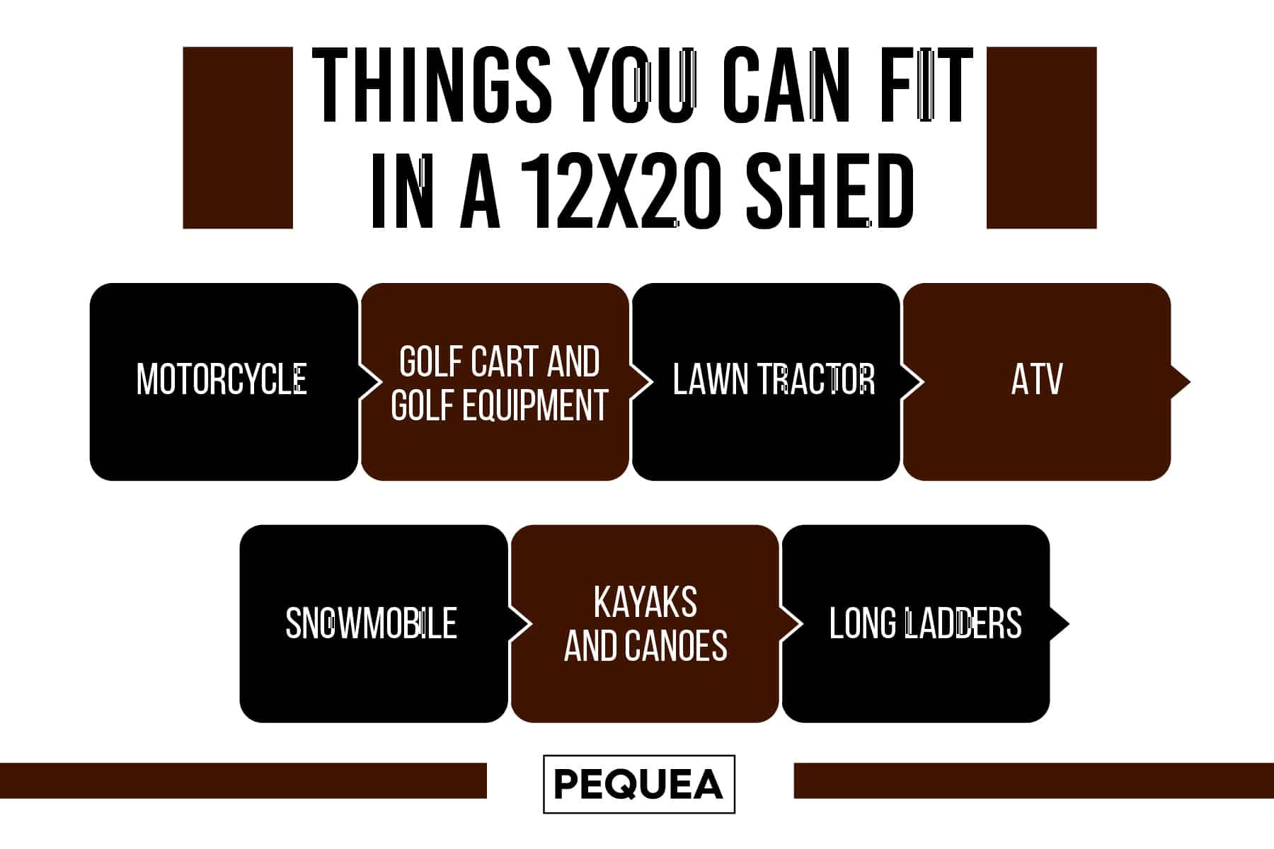 things you can fit in a 12x20 shed