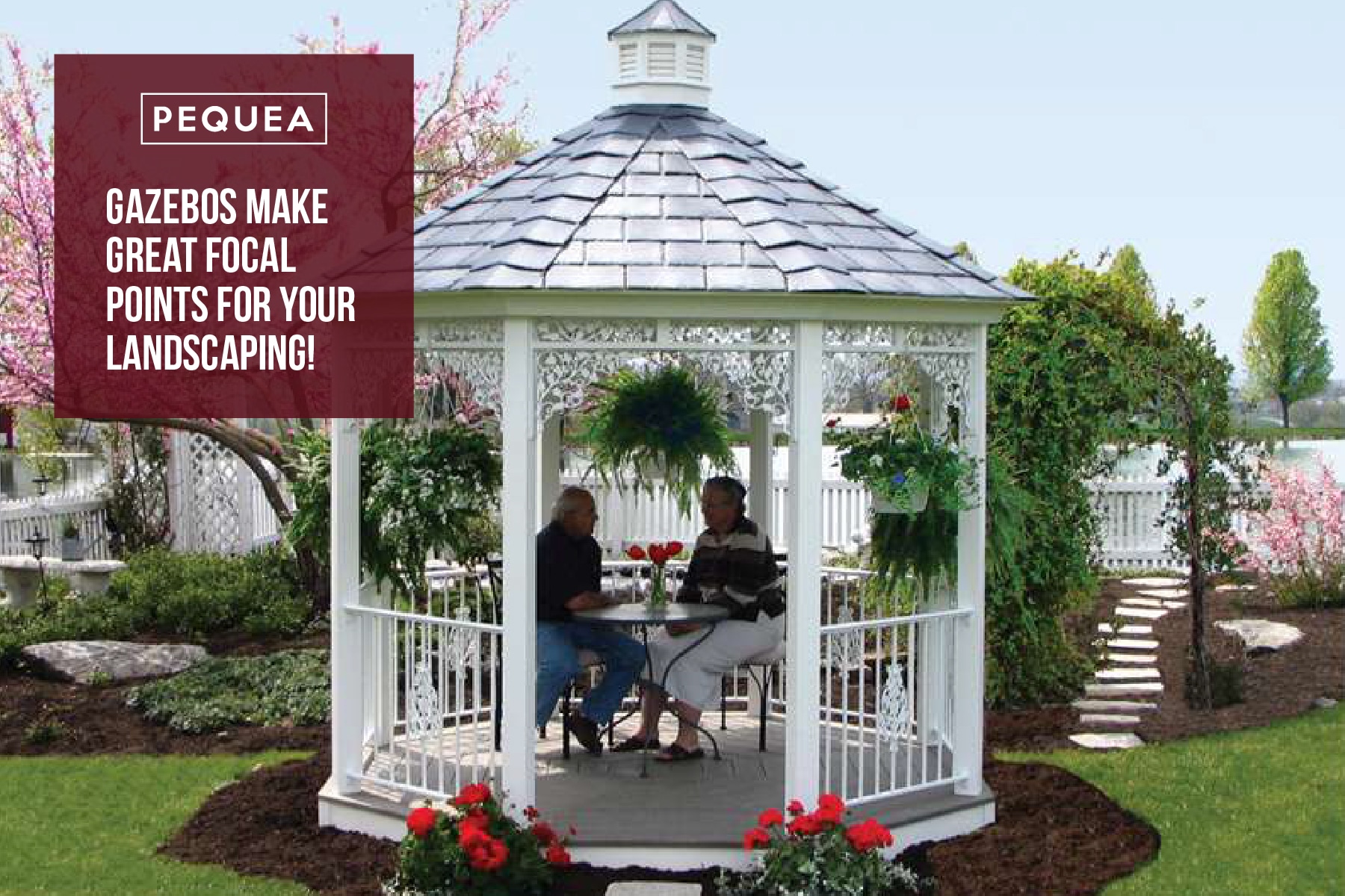 gazebos make a good focal point for your landscaping