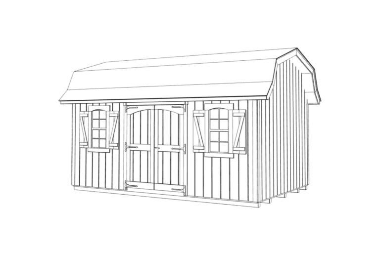 Designer High Barn Shed wireframe