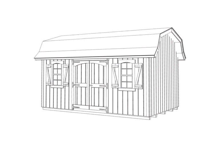 Designer High Barn Shed wireframe