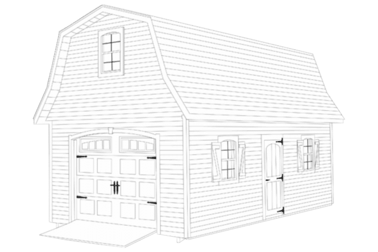 Sketch of Gambrel Garage