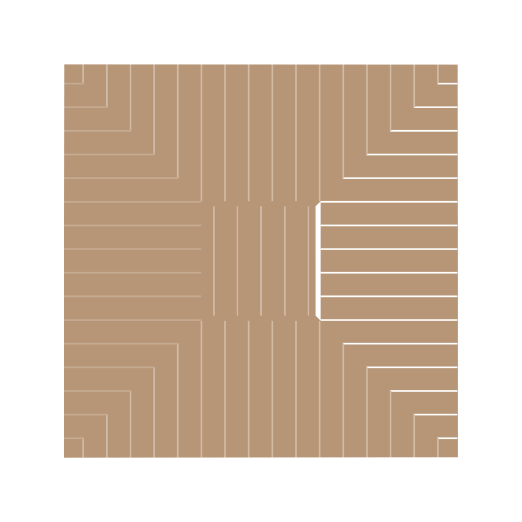 Graphic of brown and white roof