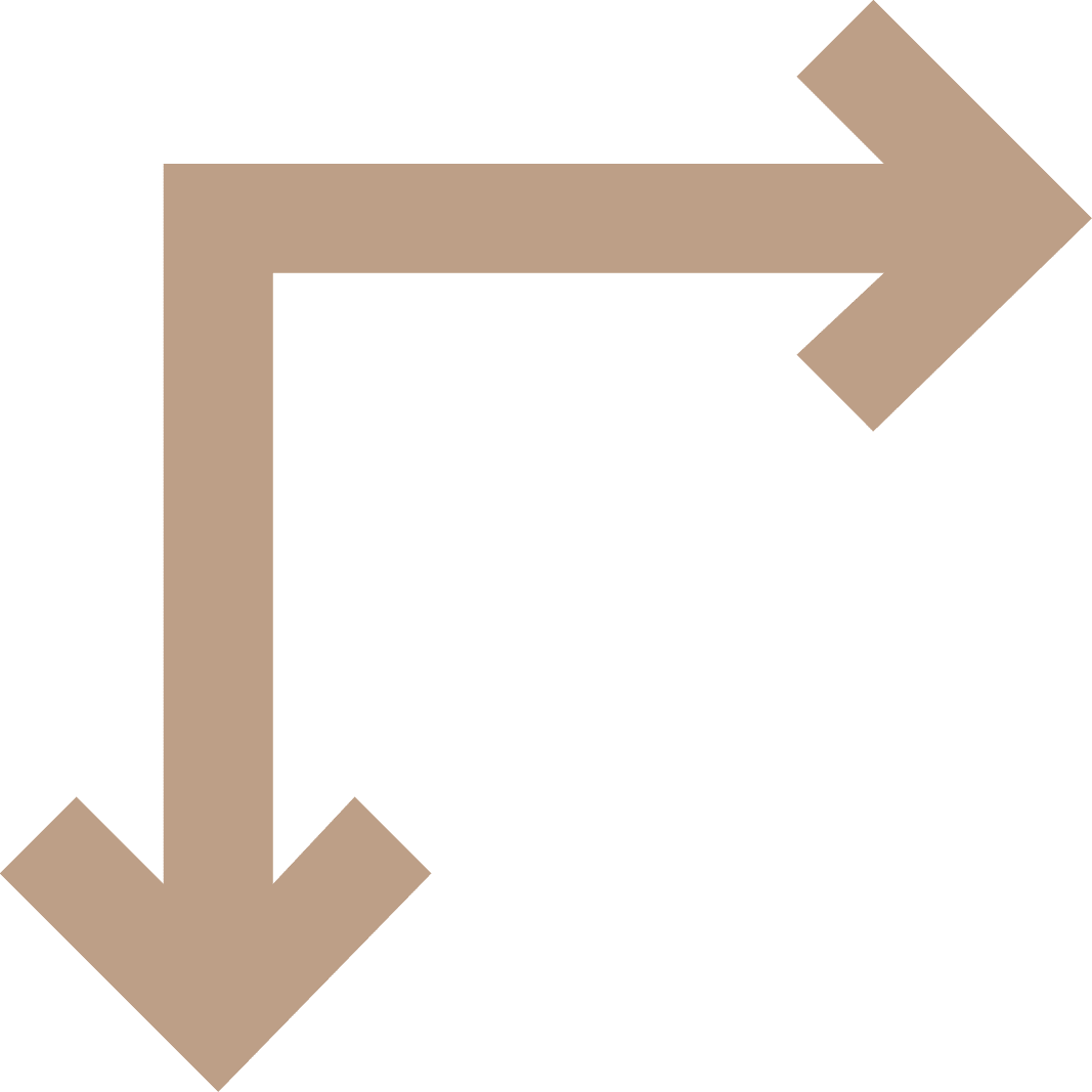 Arrows indicating size options