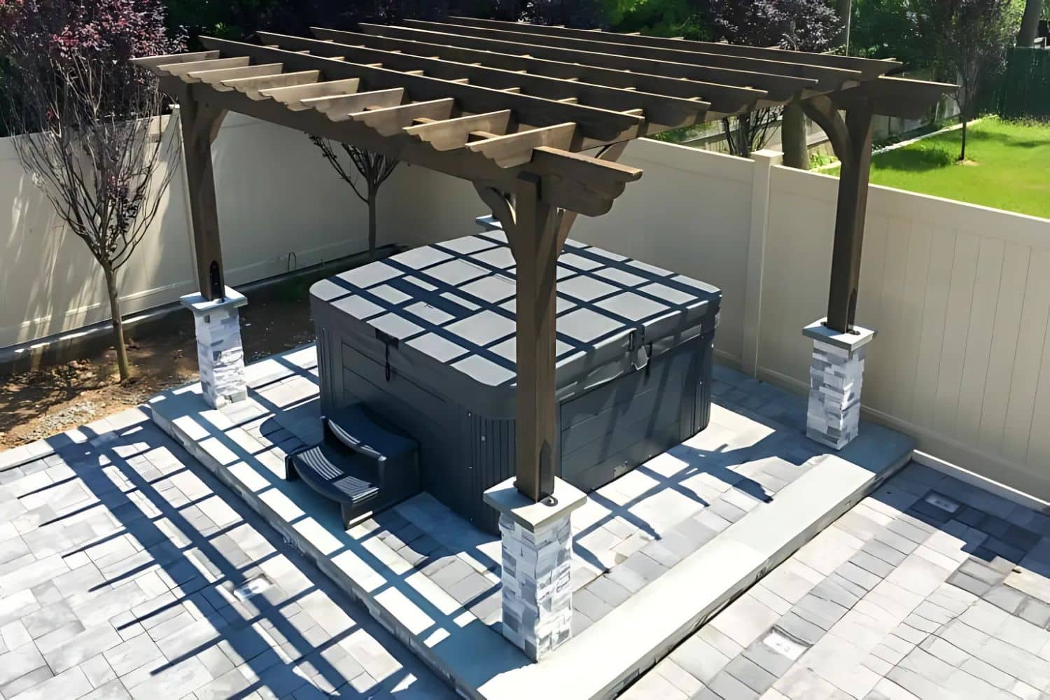 10x12 Cherokee Pergola 1 Aerial of 10x12 Cherokee Pergola