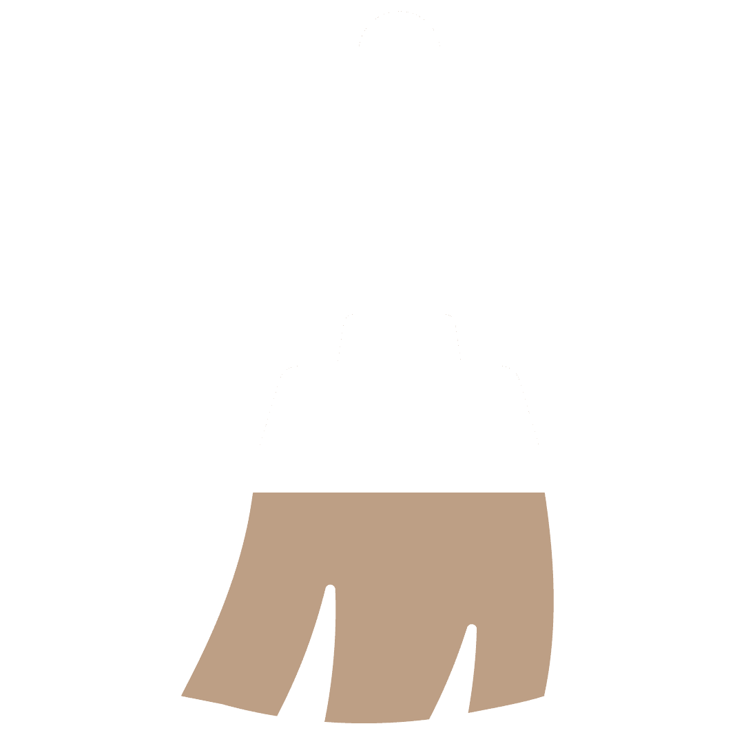 White and beige paint brush